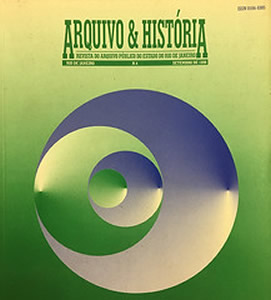 Capa da publicação 
Arquivo & História - Revista do Arquivo Público do Estado do Rio de Janeiro nº4 – out/1998 